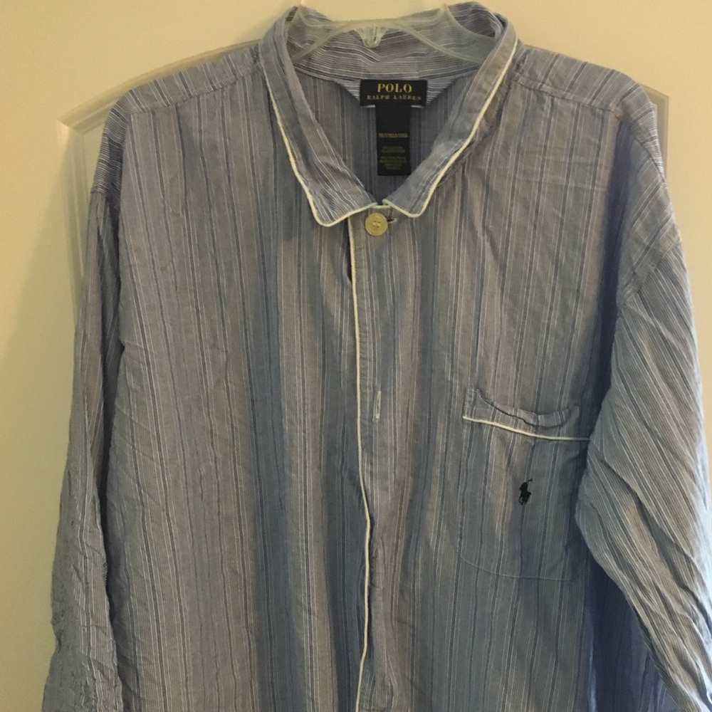 Ralph Lauren Striped Button Down Polo Shirt Sz XLT
